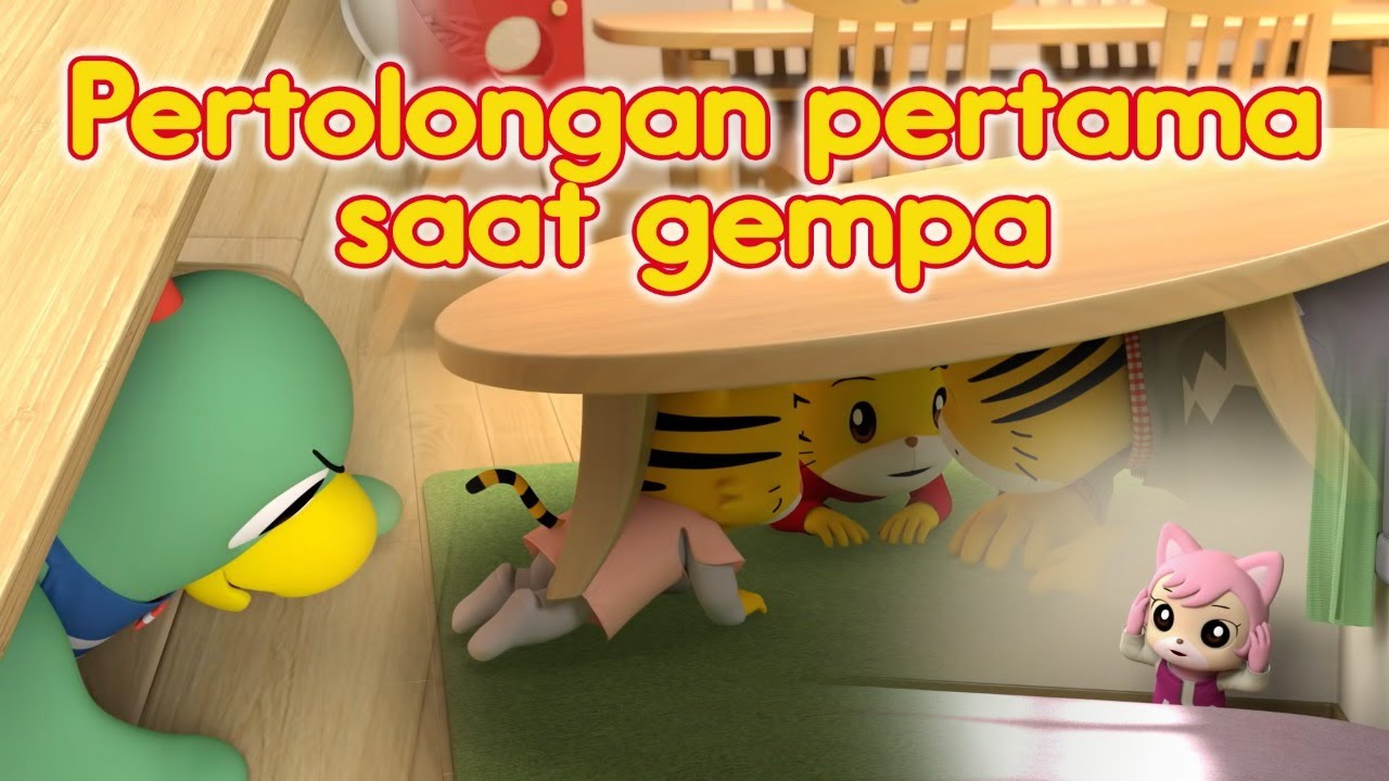 PERTOLONGAN PERTAMA SAAT GEMPA | Kartun Anak Bahasa Indonesia | Shimajiro Bahasa Indonesia