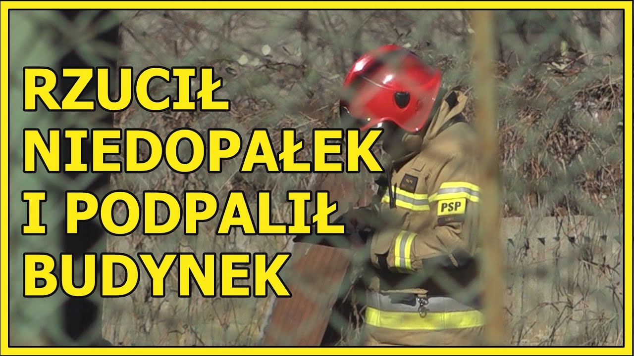 LUBIN. Rzucił niedopałek i podpalił budynek
