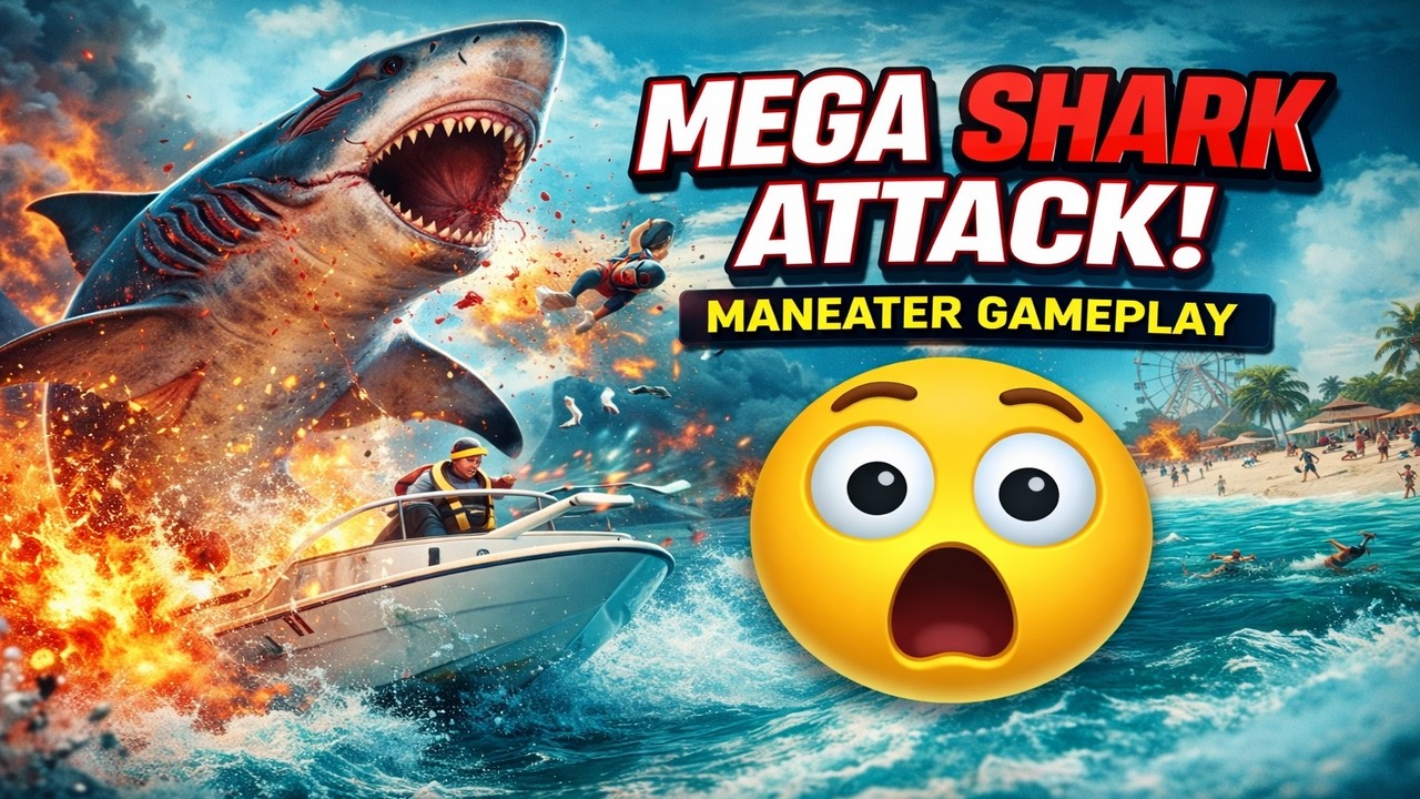 Total Chaos at the Beach (Maneater Gameplay)