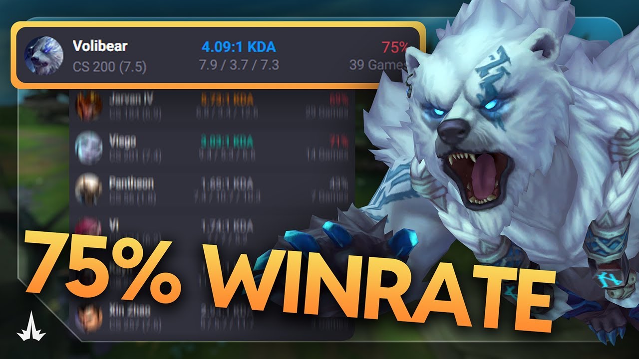 How I ABUSED Volibear in HIGH CHALLENGER to get a 75% WINRATE