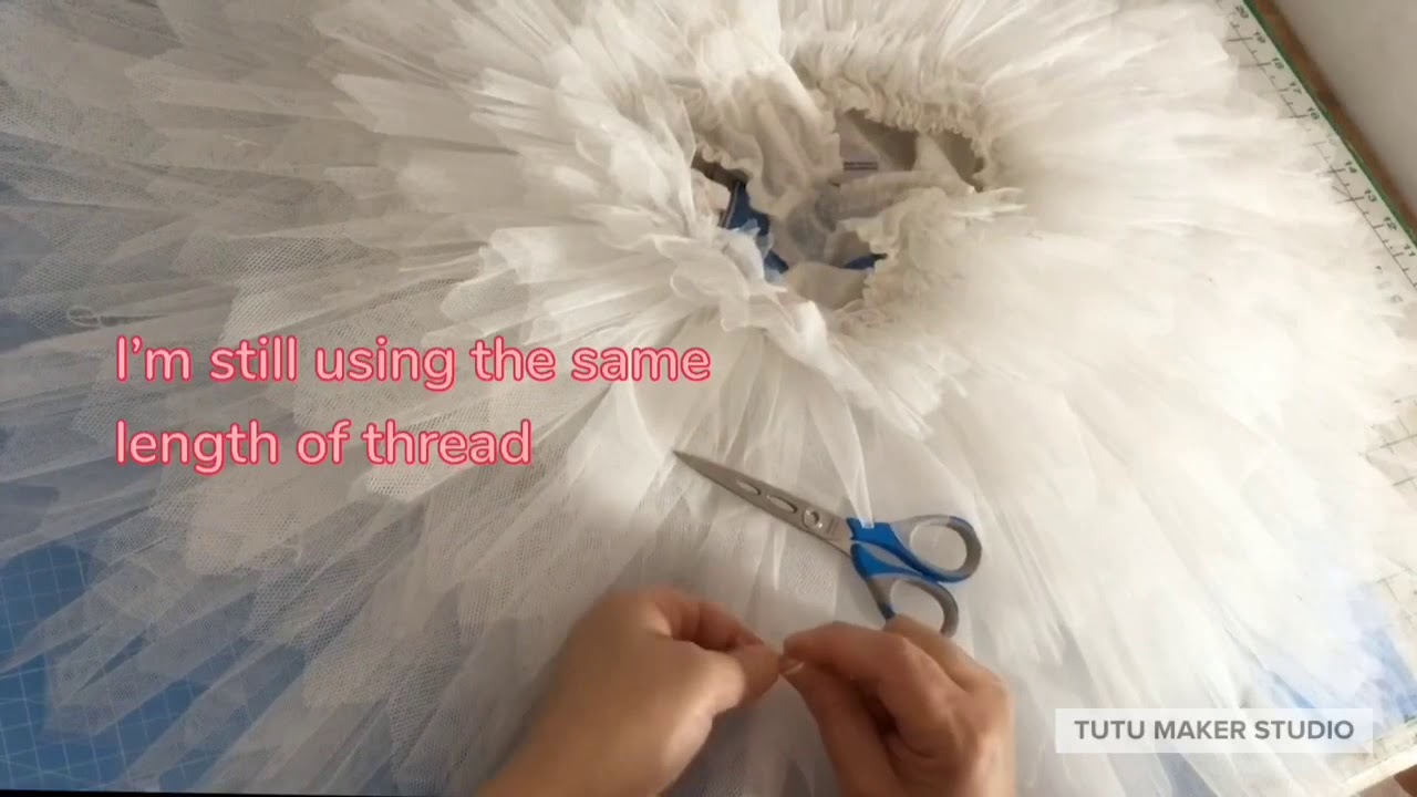 Tutu making tutorial- tacking the tutu
