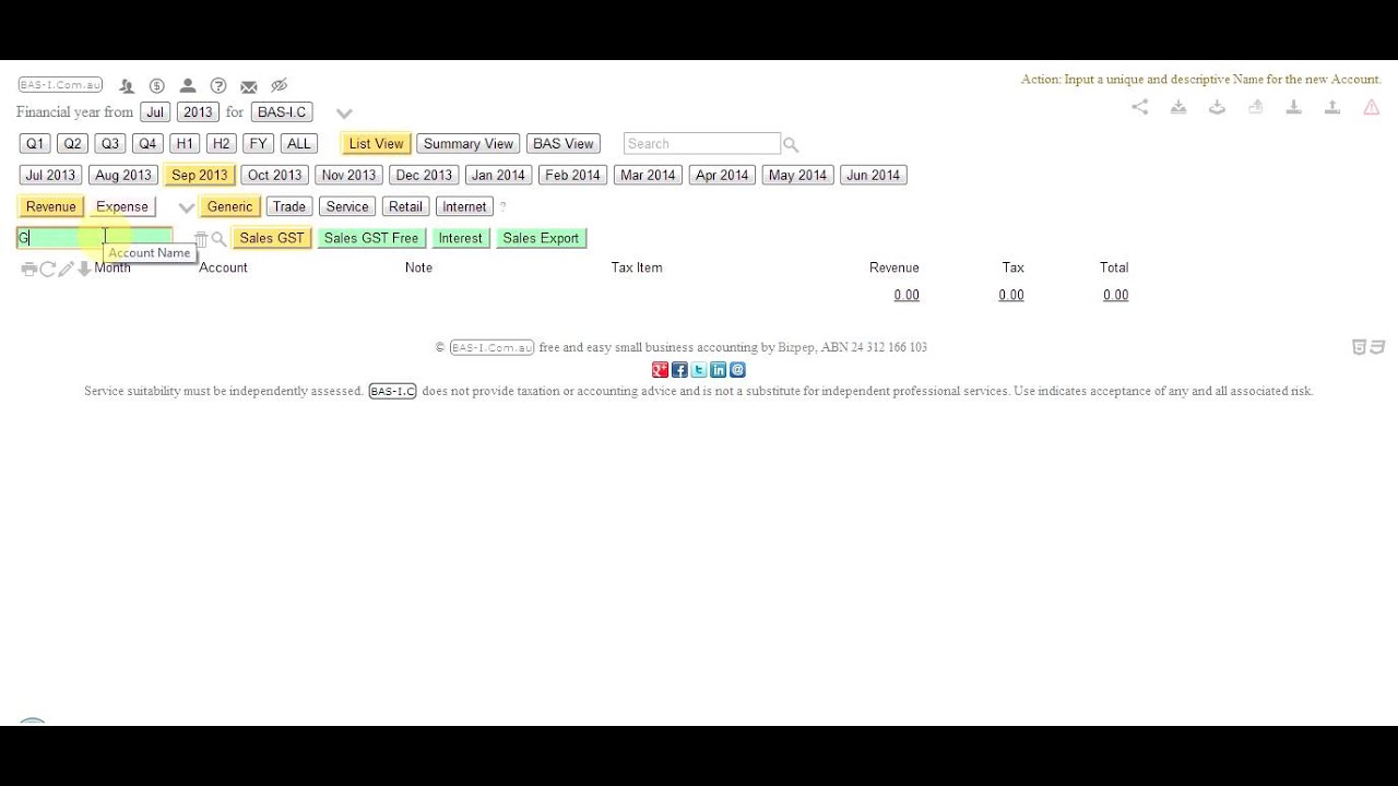 BAS-I.C Free Small Business BAS and GST Accounting Overview