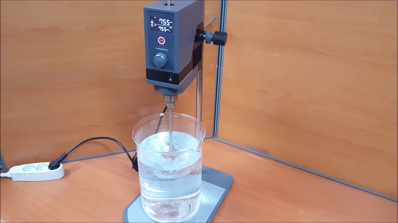 Operation of overhead stirrer