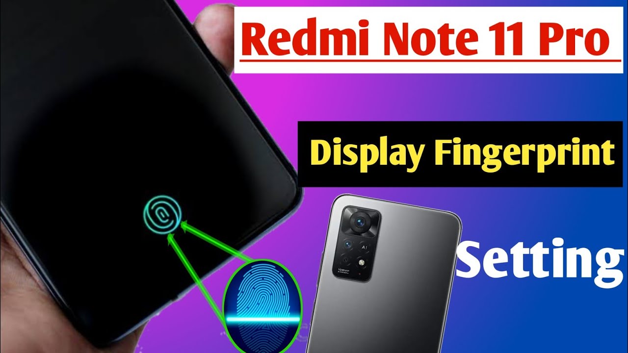 redmi note 11 Pro 5G in display fingerprint setting /redmi note 11 Pro me display fingerprint lock