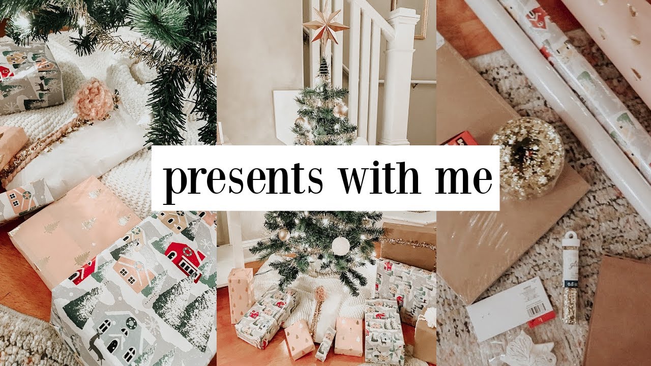 wrapping christmas presents 2020 christmas background music + wrap with me