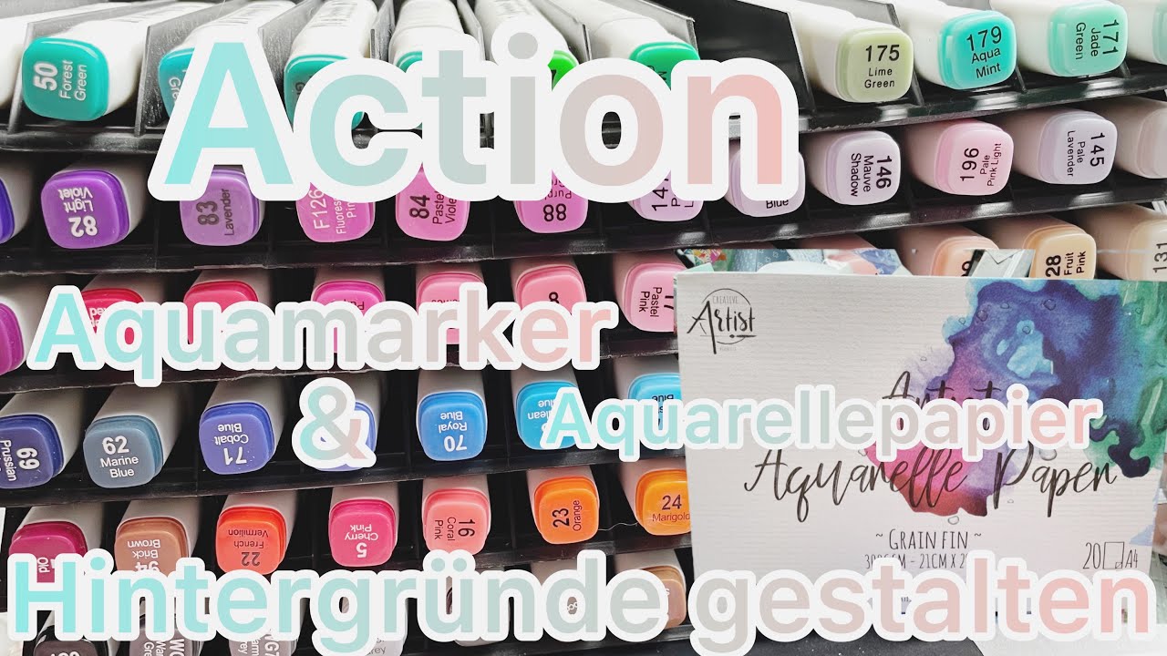 Action ❤️ Aquarellblock & Aquamarker 🤩 Hintergründe 🤩 taugt das Papier dafür 😱