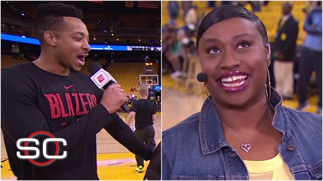 'I'm trying Jennifer!': CJ McCollum surprises the woman behind the meme on live TV | SportsCenter