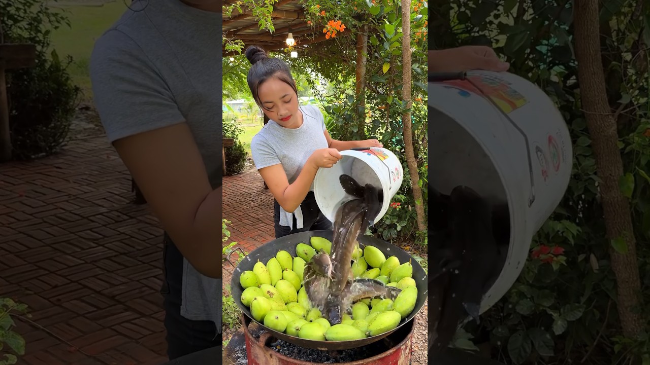 How to cook deep frying fish with mango recipe