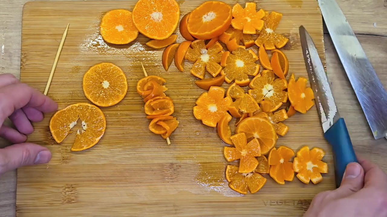 Easy Mandarin Cocktail Garnish Ideas 🍊 | Creative DIY Drink Decorations