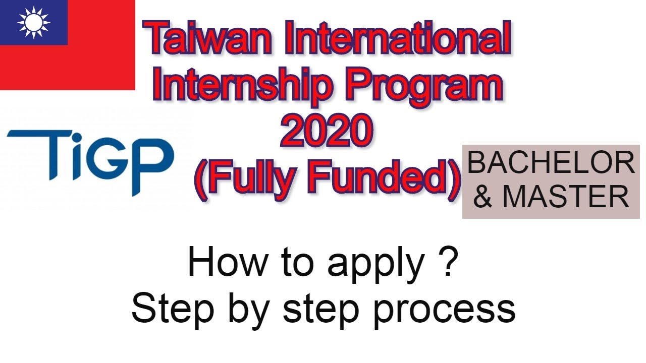 Taiwan International Internship Program 2020 Fully Funded