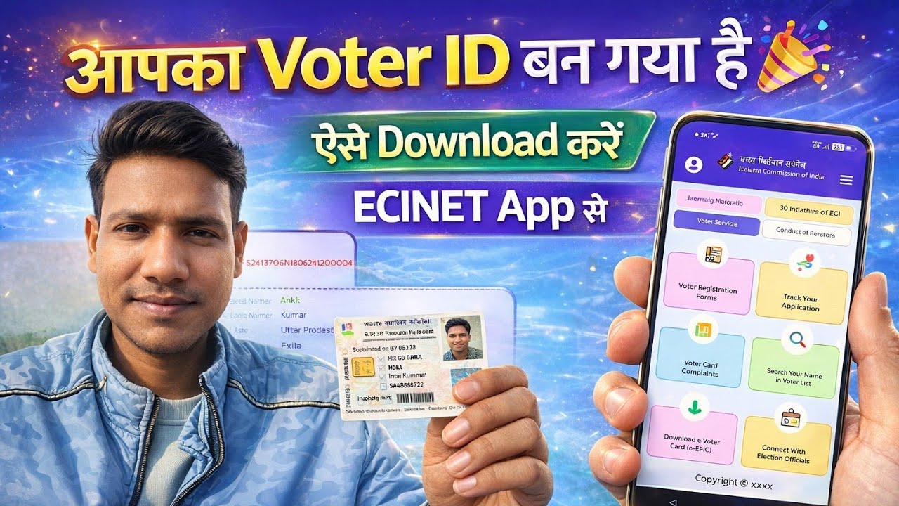 आपका Voter ID बन गया है | ECINET App से e-EPIC Voter ID Download कैसे करें