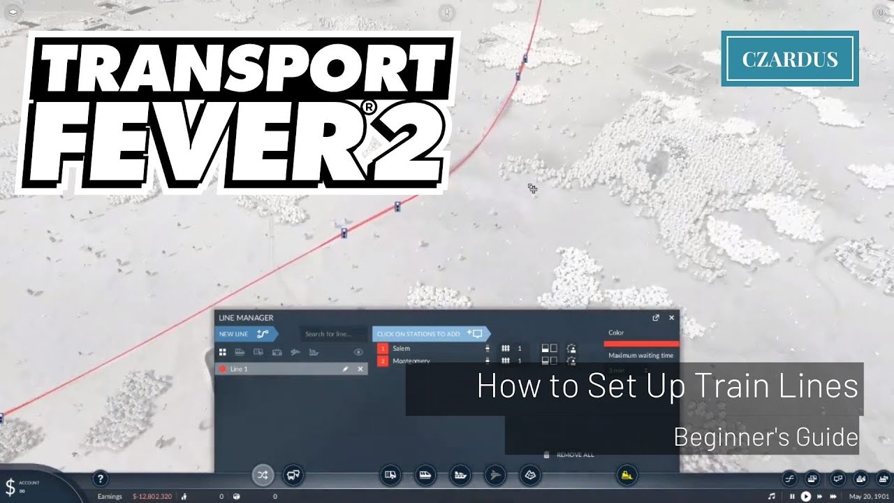 Transport Fever 2 Beginner's Guide - How to Set Up Train Lines
