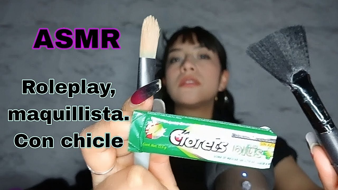 ASMR - ROLEPLAY MAQUILLISTA ECONÓMICA // CON CHICLE 🍬