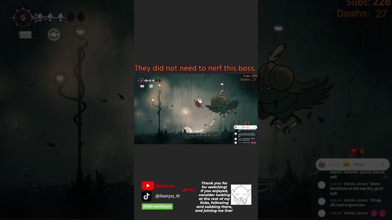 Moorwing is not hard #isa #gaming #live #stream #hollowknight #silksong #playthrough #hornet #clips