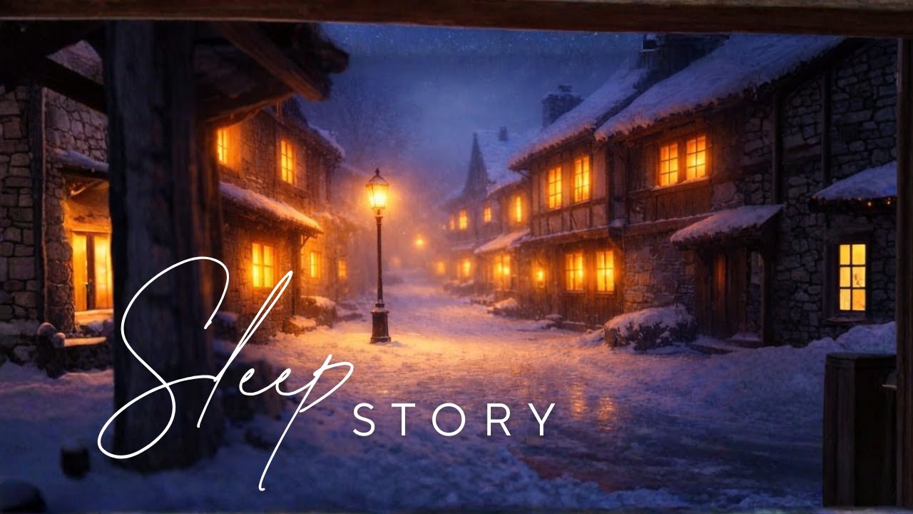 Soft Lights Along a Snowy Street — Calming Sleep Story