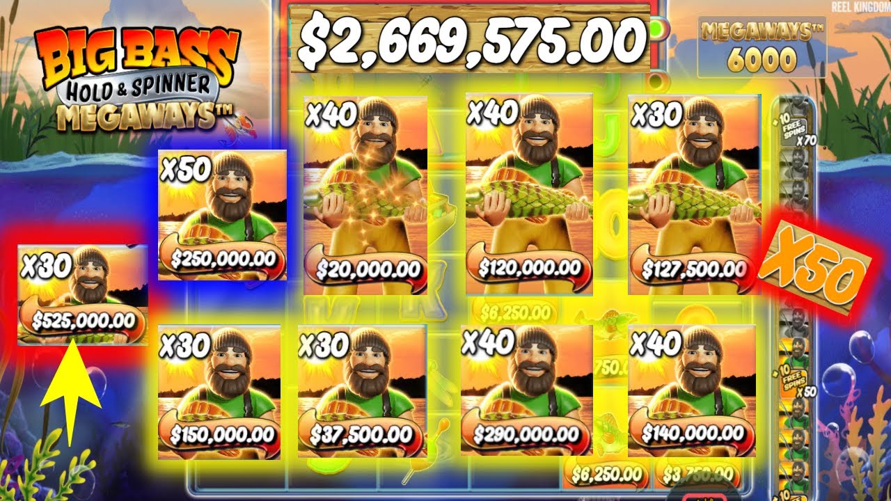 50x MY SECOND WORLD RECORD BIG BASS HOLD AND SPINNER MEGAWAYS - INCREDIBLE WIN - BONUS BUY ONLINE