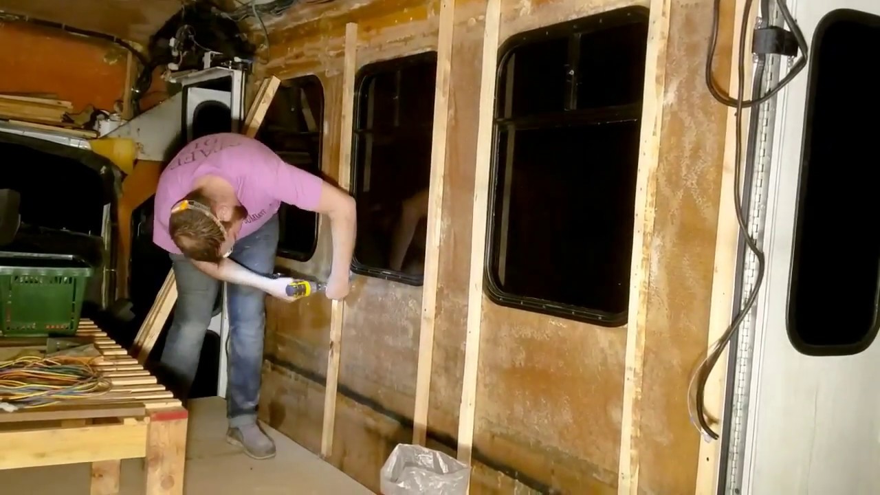 How to Frame and Insulate a Fiberglass Shuttle Bus!