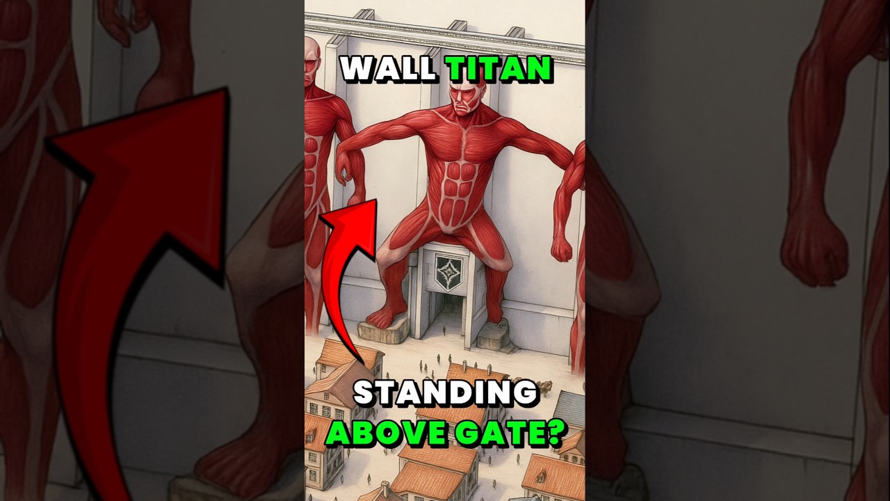 How were the wall titans positioned above the gate? #attackontitan #aot