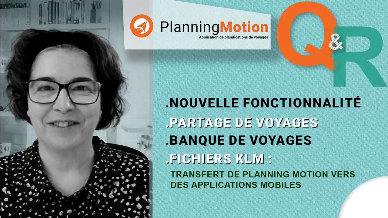 Nouvelle fonctionnalité Planning Motion : facilite l'organisation de tes voyages 🚀🗺️✨