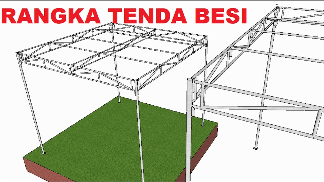 Cara membuat rangka tenda besi untuk hajatan