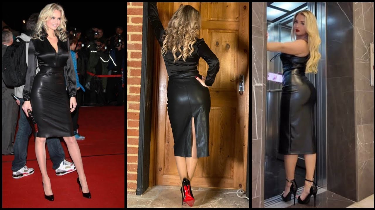Classical and Superlative leather bodycon dresses designs for ladies