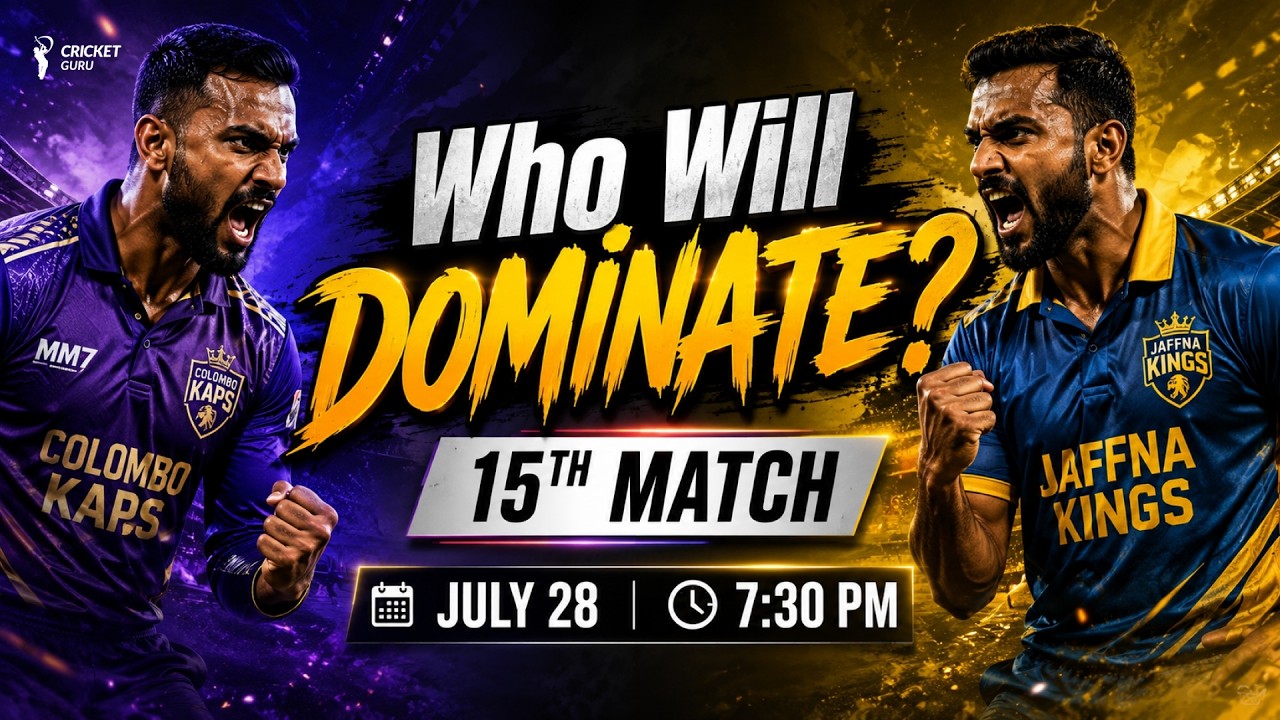 LPL 2026: Colombo Caps vs Jaffna Kings 15th Match PREDICTION