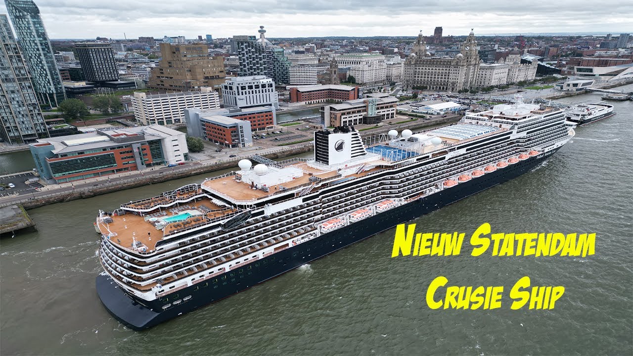 Nieuw Statedam - Passenger Cruise ship arriving in Liverpool. 12th August 2023
