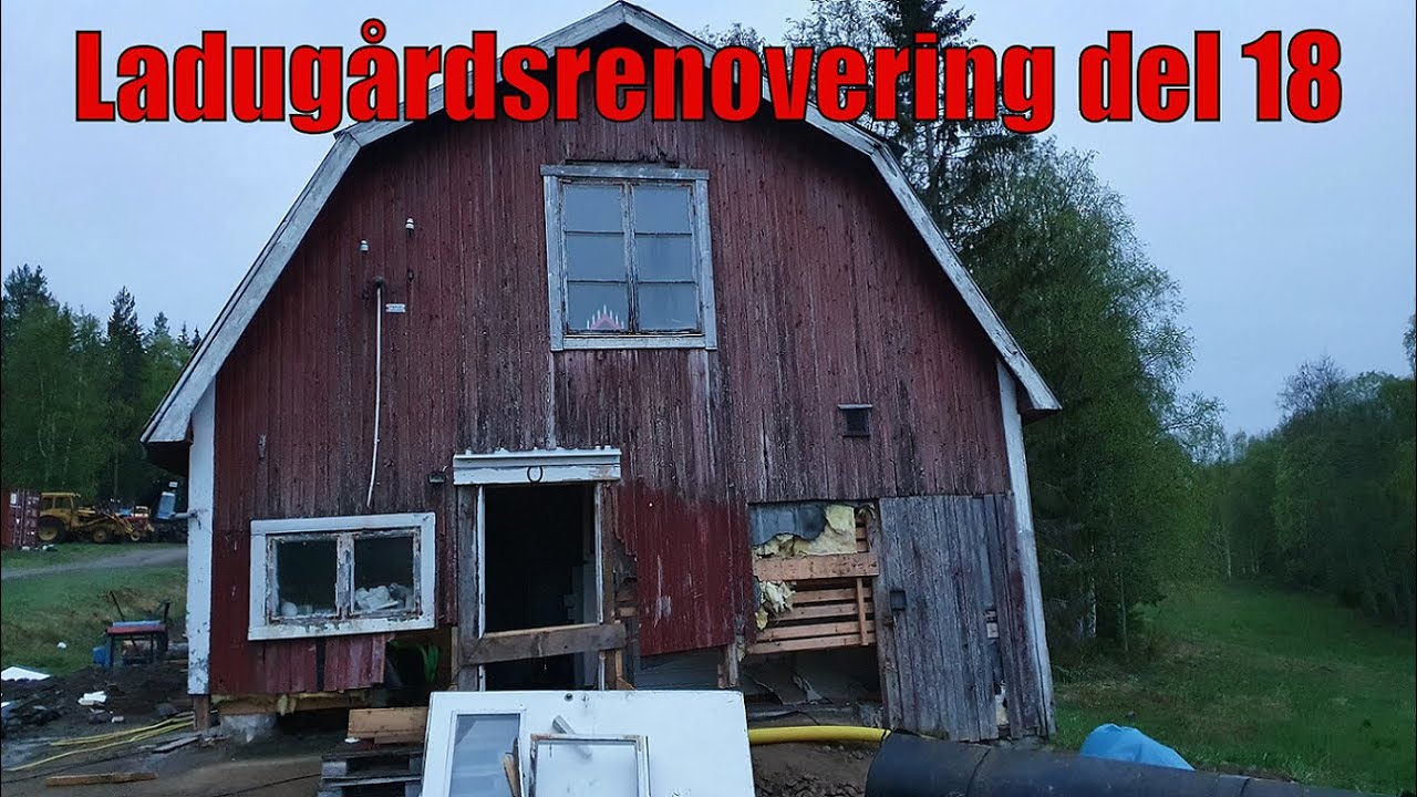 Ladugårdsrenovering del 18 uppdatering efter gjutning och lite annat