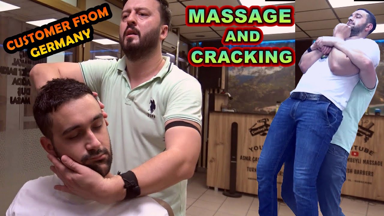 ASMR AX BARBER MASSAGE 💈 NECK-BACK-EAR CRACK 💈 head, ear, face, nose, back, foot, leg, palm massage
