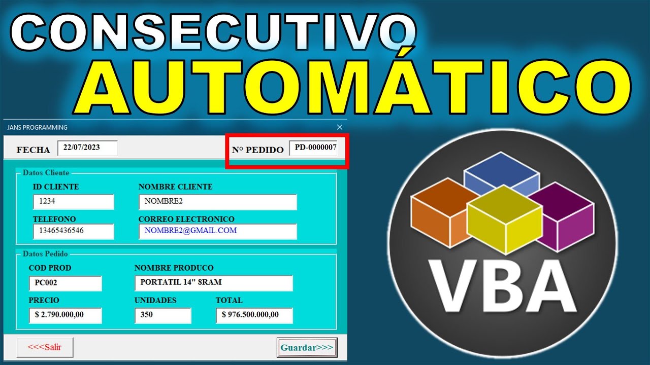 CONSECUTIVO DE DOCUMENTO AUTOMATICAMENTE CON VBA
