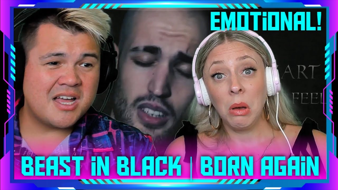 Americans Reaction to BEAST IN BLACK - Born Again (LYRIC VIDEO) | THE WOLF HUNTERZ Jon and Dolly