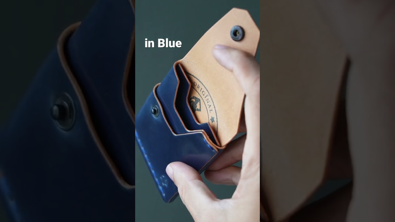 Minimalist Wallet in Shell Cordovan Royal Blue