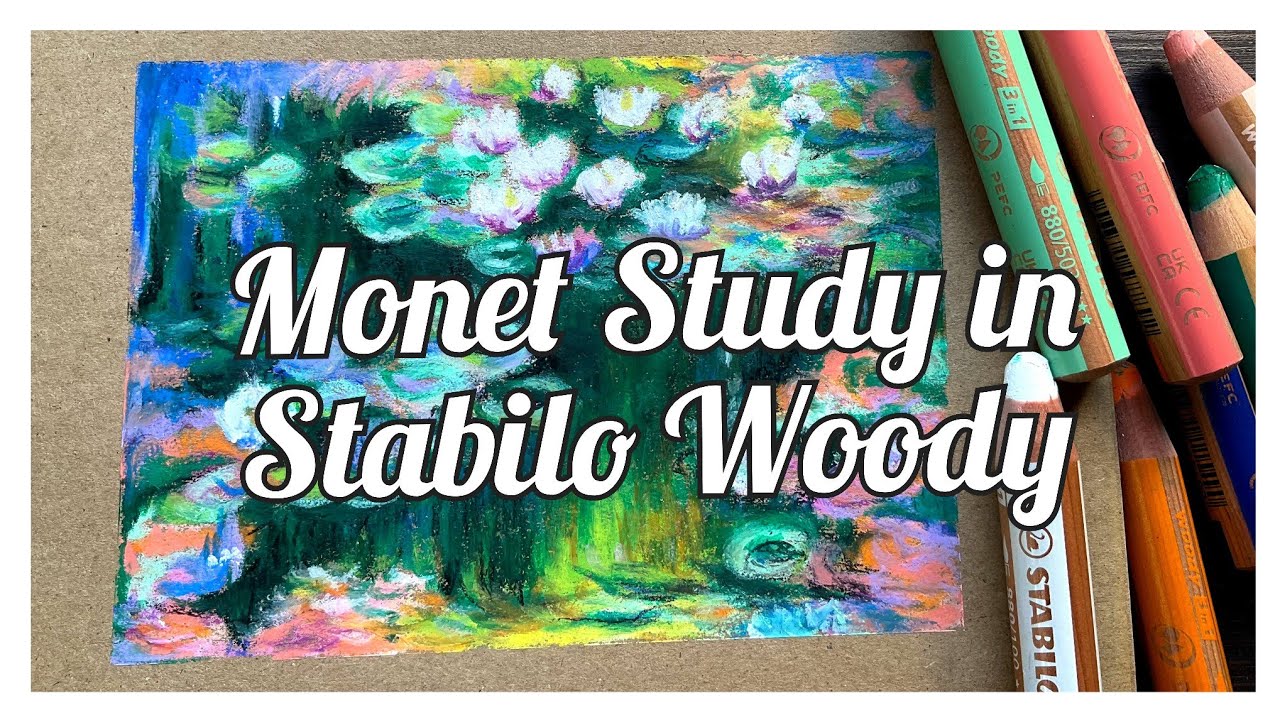 Monet's Waterlilies in Stabilo Woodies 🌸