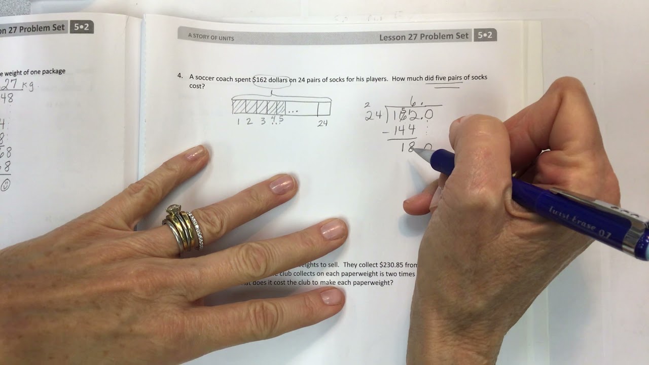 Eureka math grade 5 module 2 lesson 27 problem set word problems #2-5