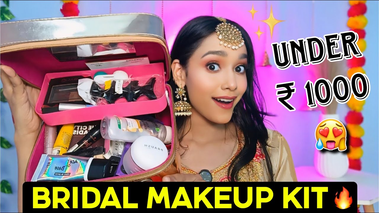 😍✅AFFORDABLE BRIDAL MAKEUP KIT UNDER ₹1000 FOR BEGINNERS |WEDDING MAKEUP KIT #bridal #makeupkit