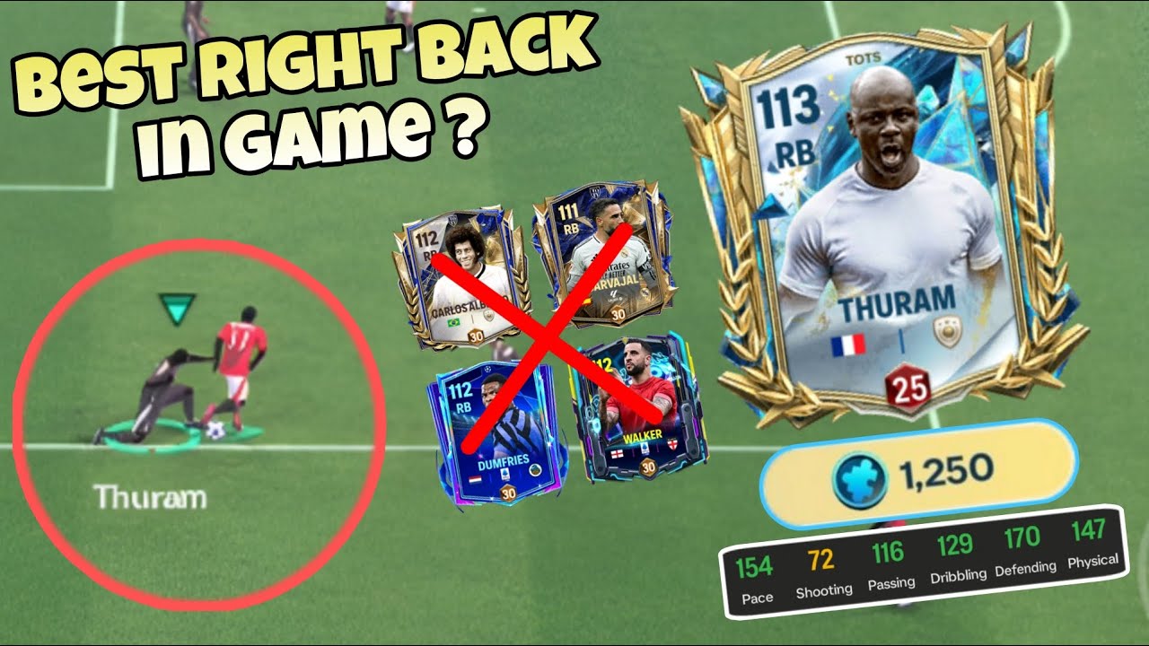 Обзор TOTS Thuram RB 109 OVR FC Mobile | Лучший RB в игре? Обзор Lilian Thuram 109