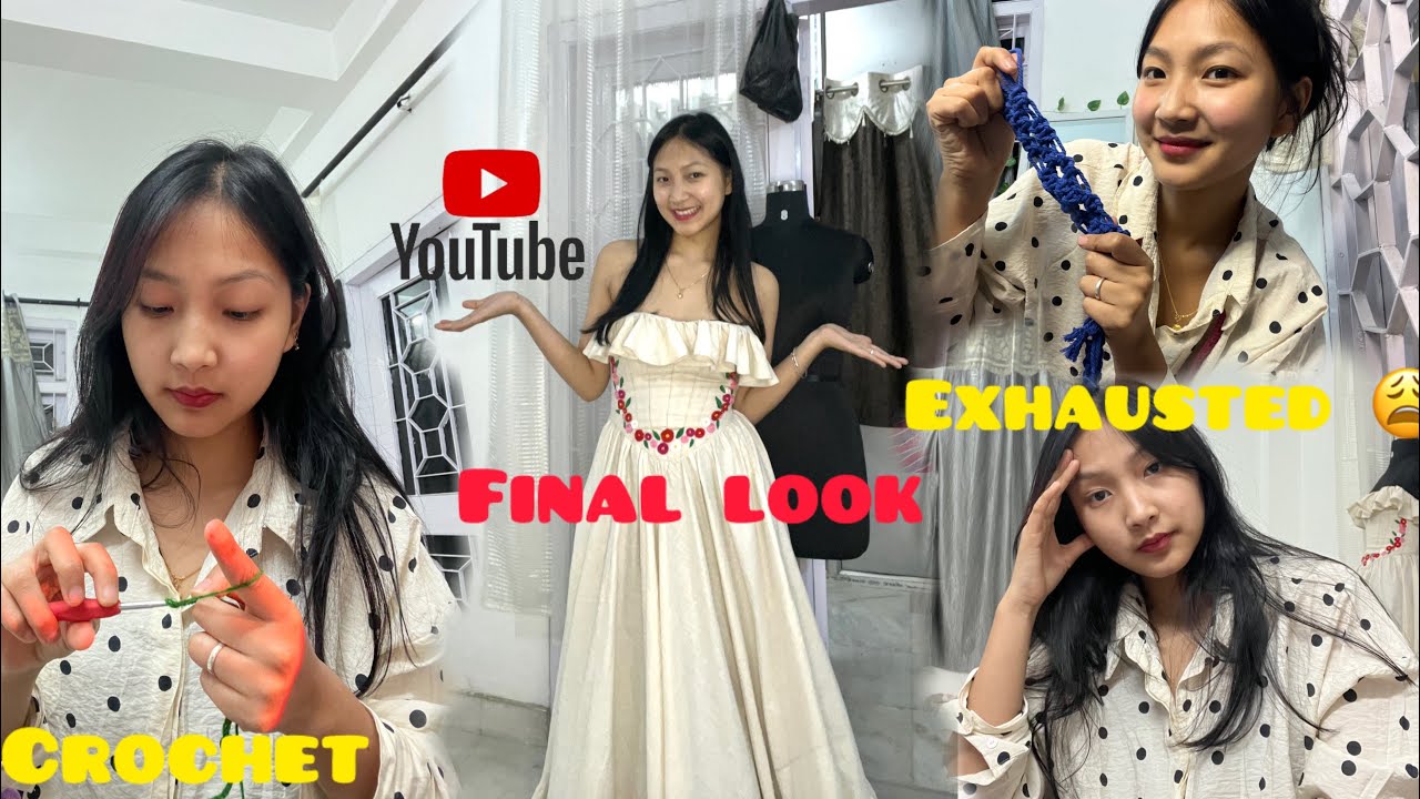 Finally my dress is done 😇 | A productive evening | #fashionstudent | #guwahati @BinnieVlogs-123