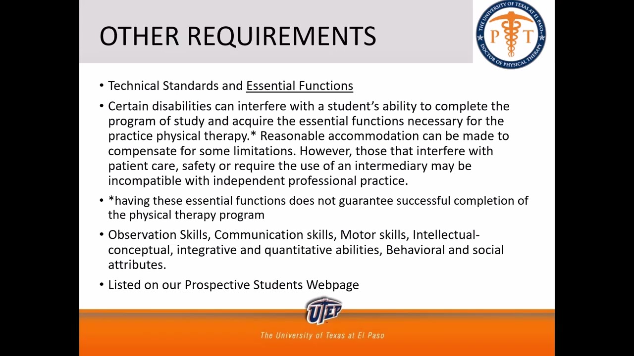 UTEP DPT Admissions Tips 2026