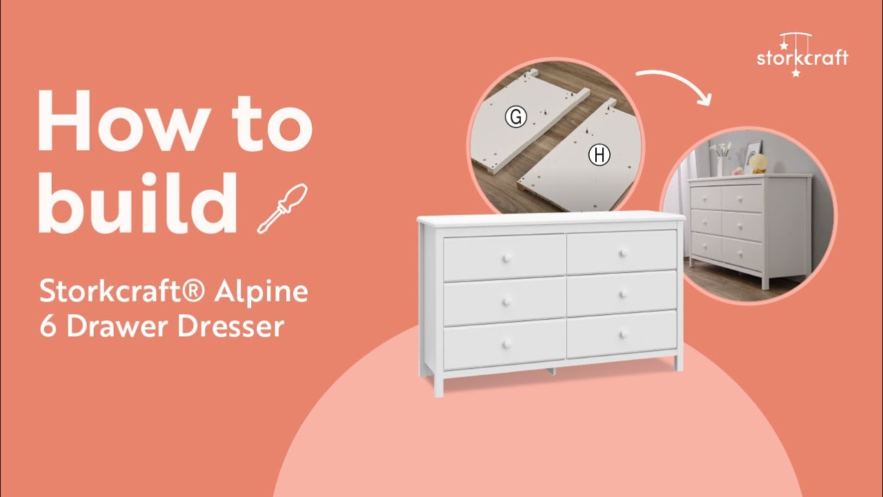 HOW TO BUILD! STORKCRAFT ALPINE 6 DRAWER DRESSER | Assembly Video for Model Numbers 