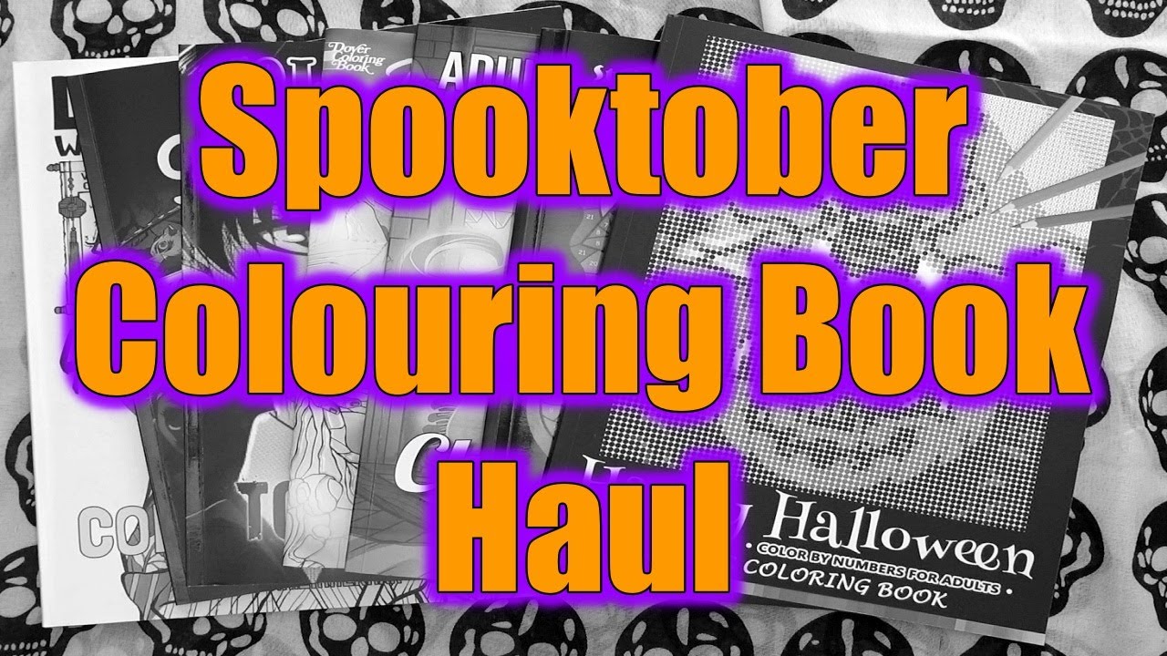 SPOOKTOBER ADULT COLOURING BOOK HAUL | 7 Adult Colouring Books