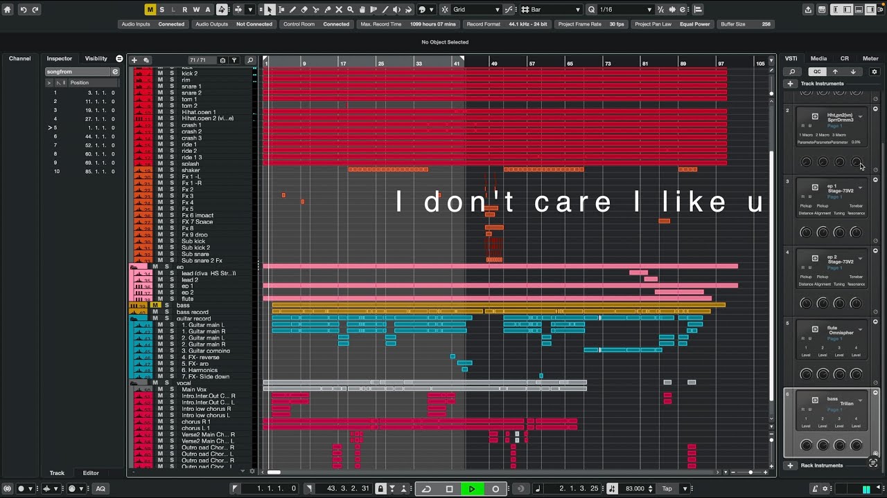 CHORIM - I don't care I like u  lyrics 🎧 (Project Preview)