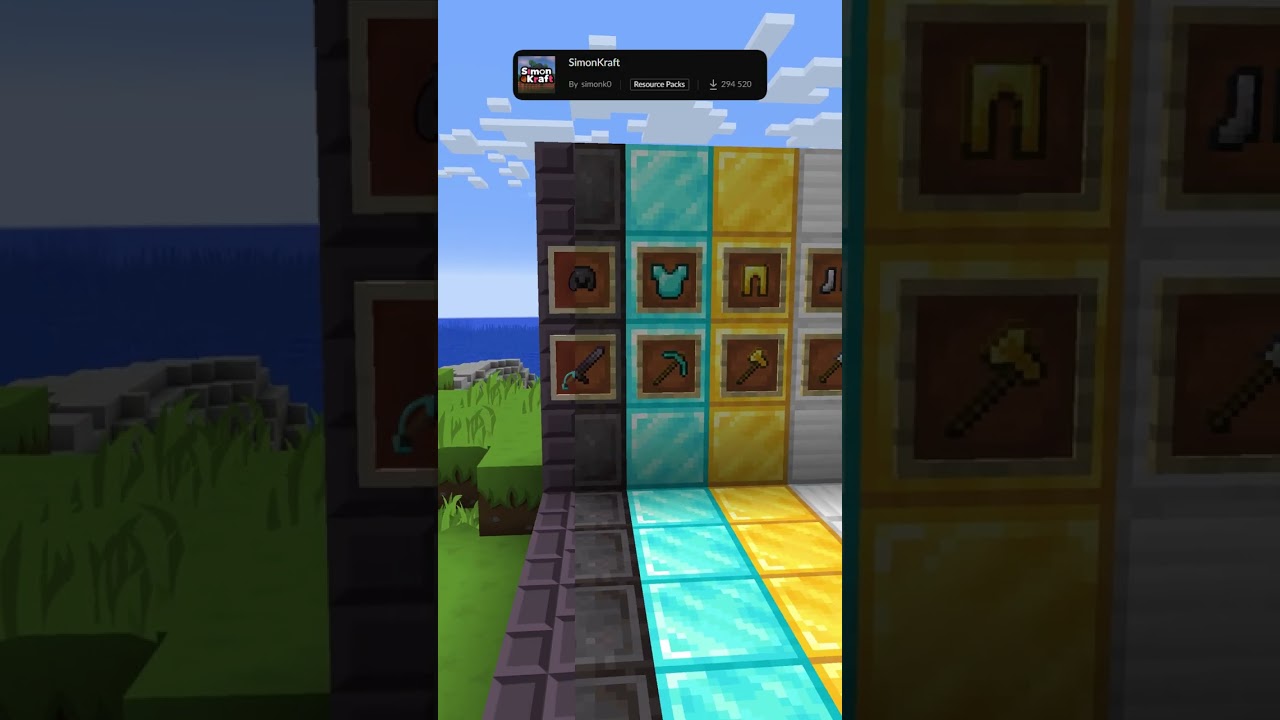 SimonKraft: Best drawn Minecraft Texture Pack #minecraft #texturepack #shorts #resourcespack #gaming