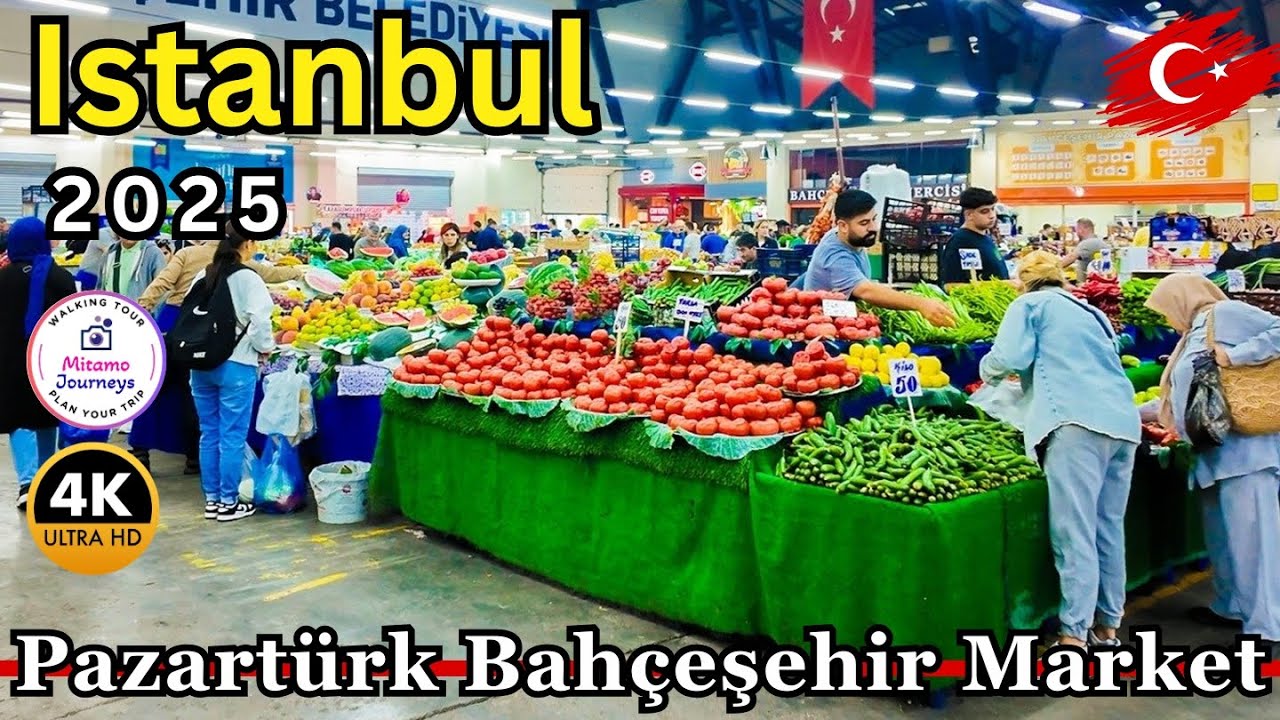 Istanbul 2025 Bahçeşehir Pazartürk 4K Walking Tour | Exploring Istanbul’s Freshest Weekly Bazaar!