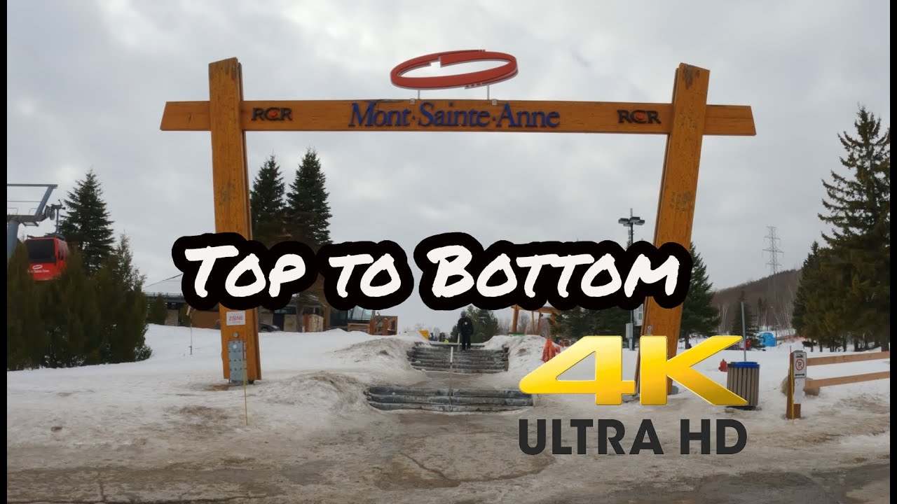 Skiing at Mont-Sainte Anne Top to Bottom FPV in 4K
