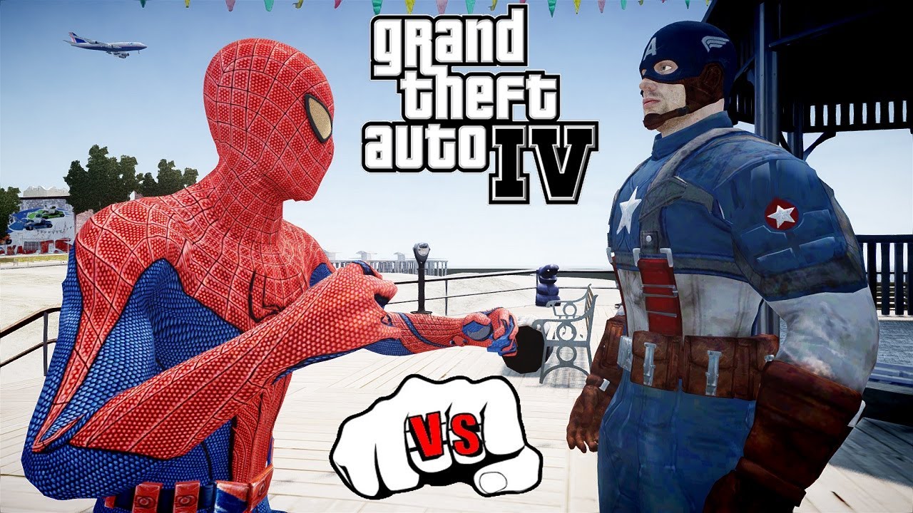 THE AMAZING SPIDER-MAN VS CAPTAIN AMERICA - EPIC SUPERHEROES BATTLE - GTA IV