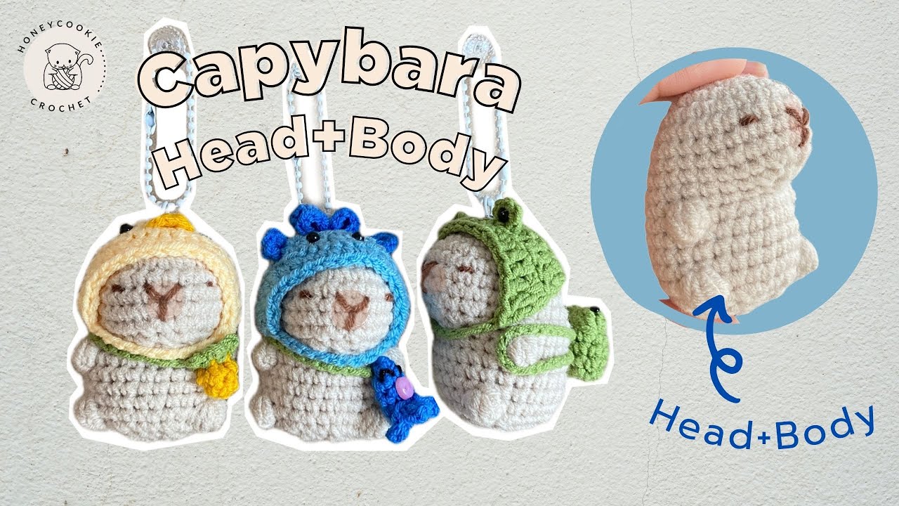 Crochet Capybara (Head+Body) | Step by step Amigurumi Tutorial