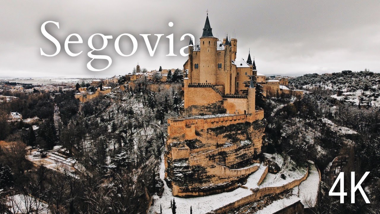 Segovia Alcazar in the Snow - Spain | Breathtaking Cinematic 4K Drone Video