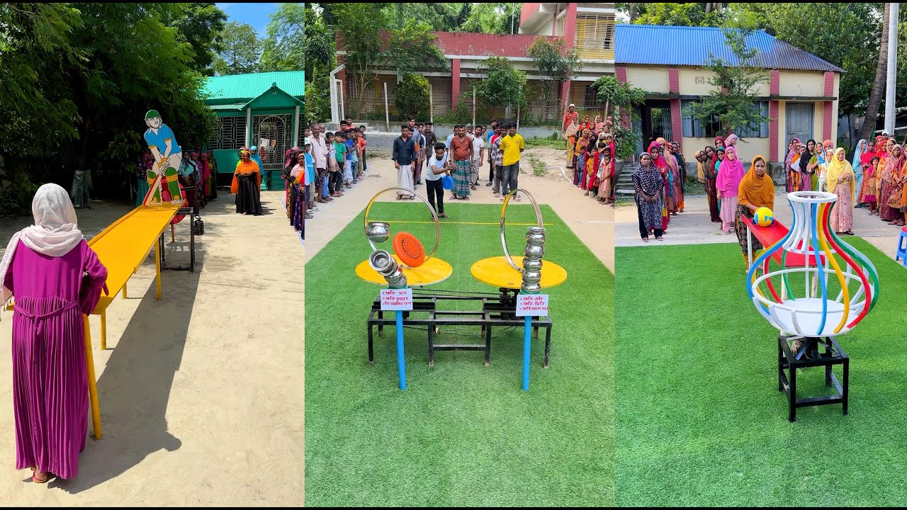 The joyful moments of village games all together