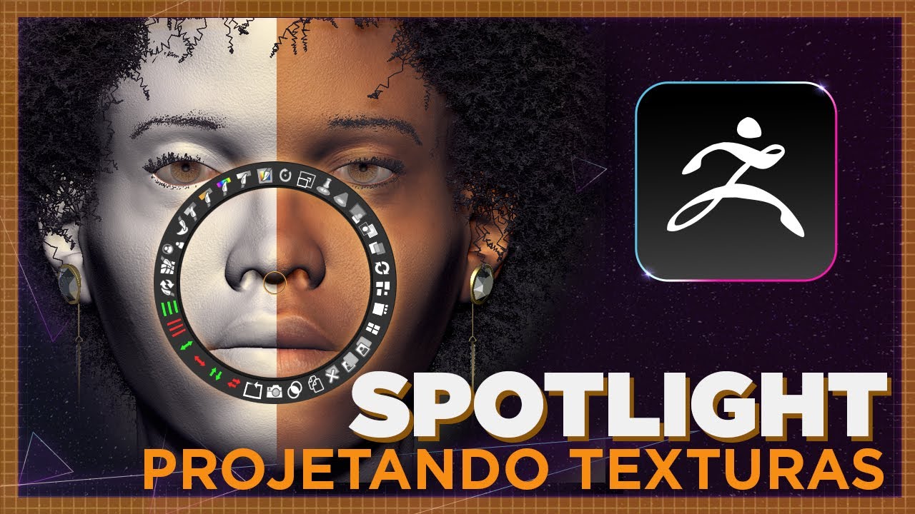 Spotlight, como projetar textura usando zbrush | ZBrush Tutorial #037
