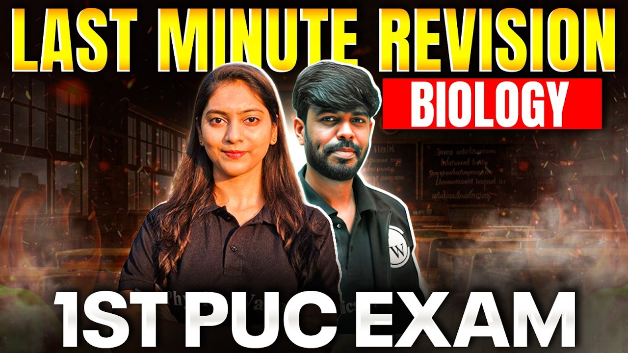 1st PUC Biology Last Minute Revision ⚡ | Most Important Topics & Questions🔥